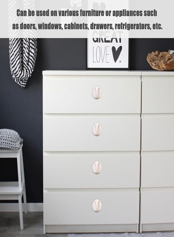 Potency مجموعة مقابض أدراج وخزائن من ثلاث قطع ذاتية اللصق، مقابض سحب للأبواب والنوافذ الزجاجية، مقابض لاصقة، مصنوعة من مادة ABS متعددة الأغراض، مناسبة لخزائن الحمامات والمطابخ (أبيض) - Image 5